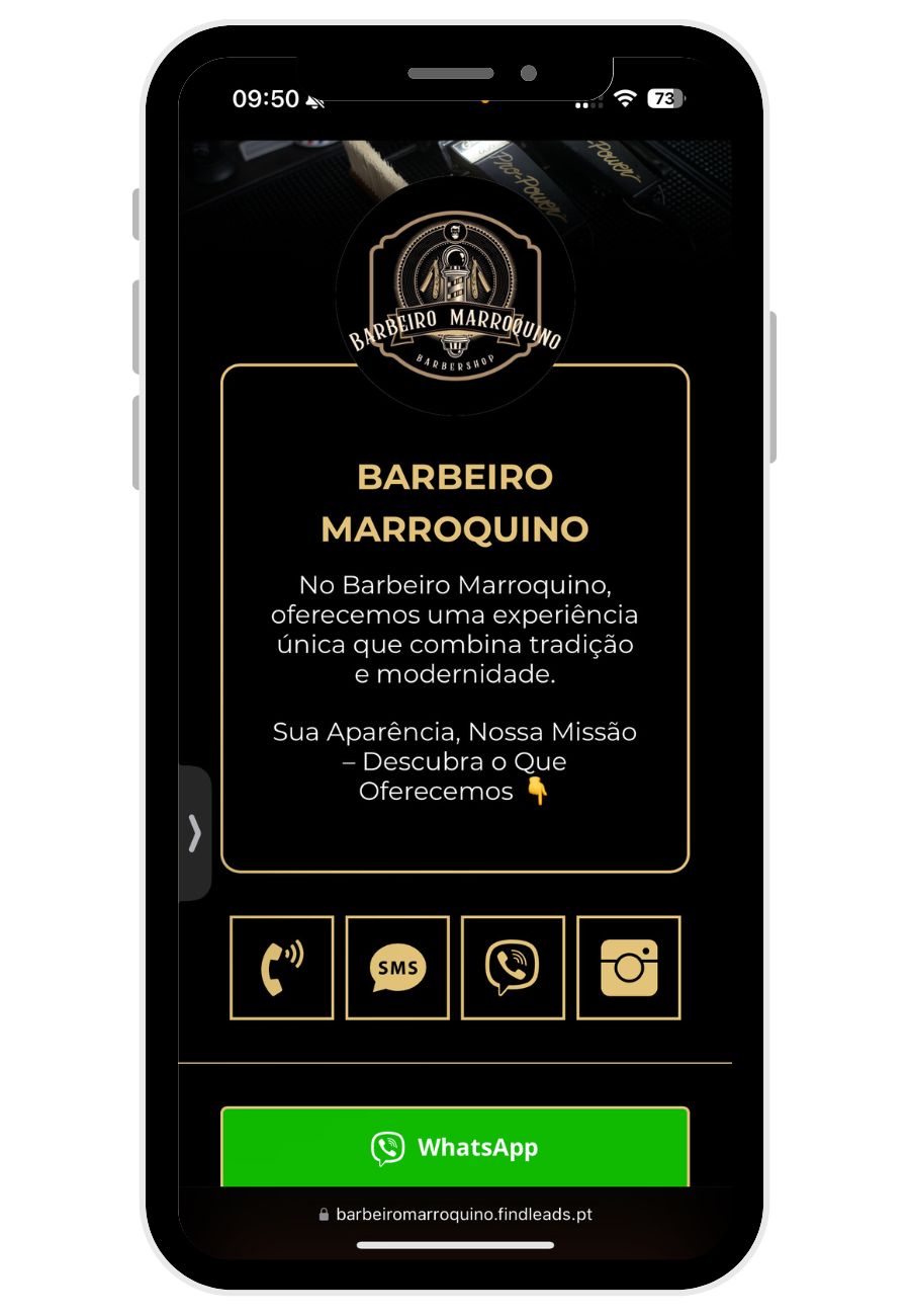 FindLeads - Cartão de Visita Digital